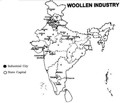 Woolen Textile Industry In India Map - United States Map